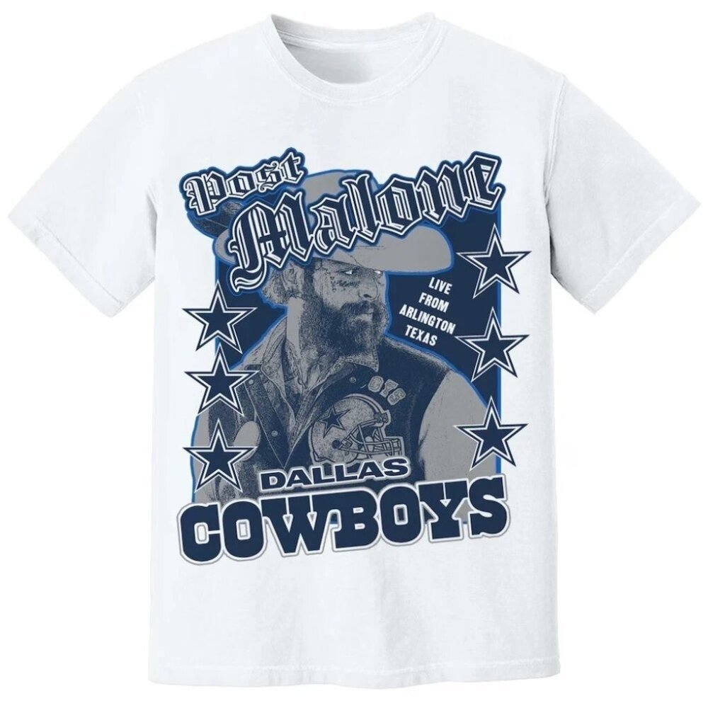 Post Malone Dallas Cowboy Arlington Half-time Show 2025 T-Shirt  81